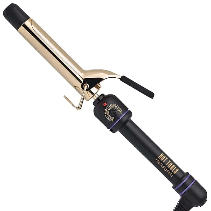 gold curling iron and wand